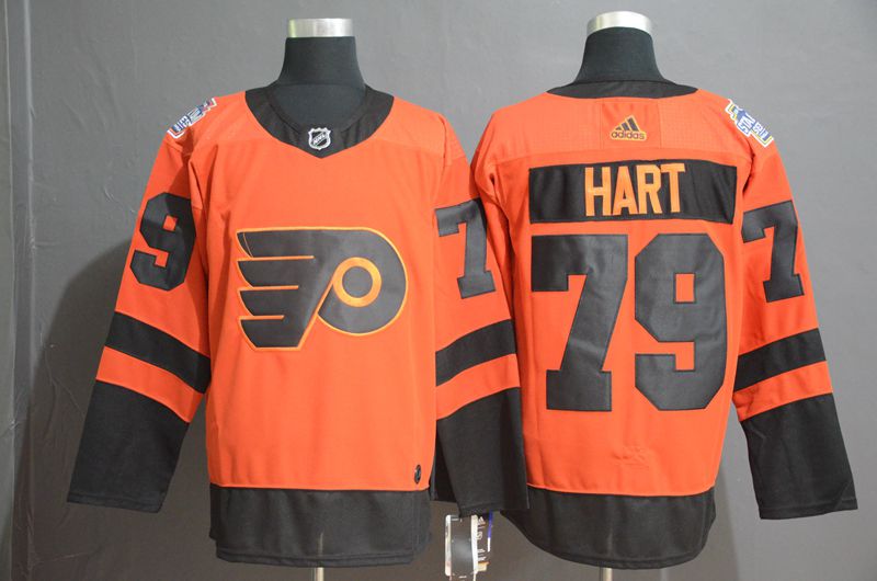 Men Philadelphia Flyers 79 Hart Orange Adidas Third Edition Adult NHL Jersey